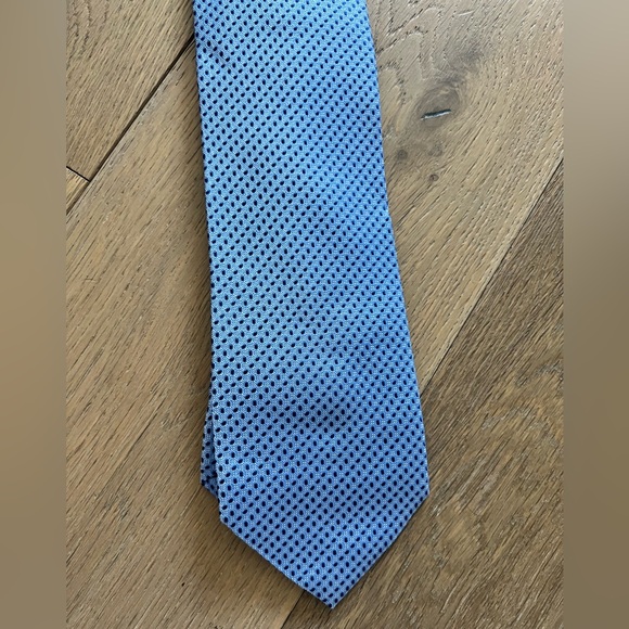 Blue patterned tie - Picture 3 of 4